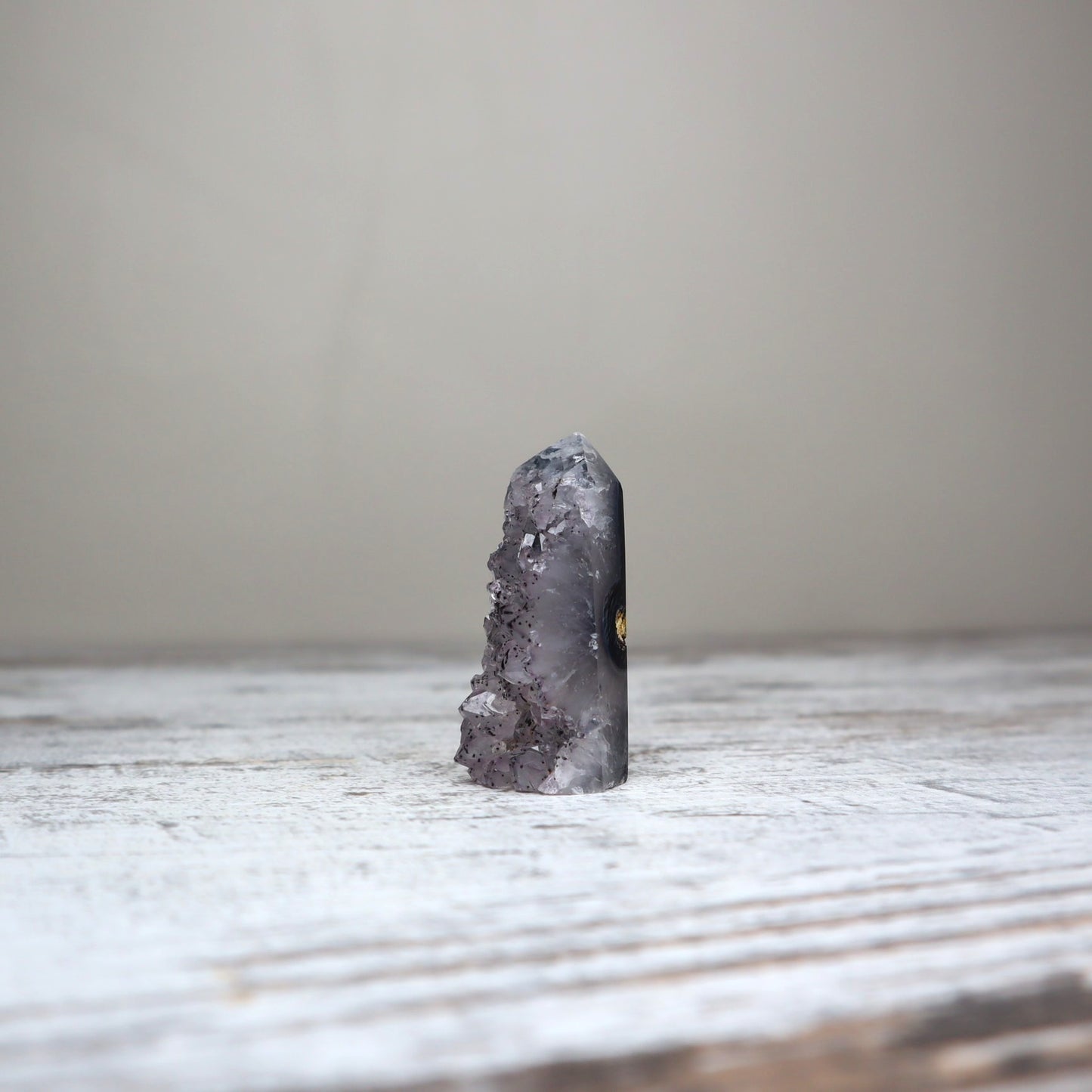 Icy Blue Druzy Agate Tower | Stillness + Inner Clarity