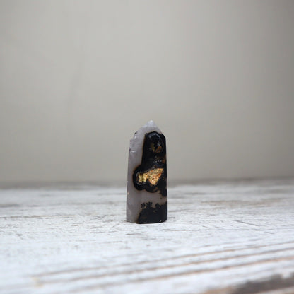 Icy Blue Druzy Agate Tower | Stillness + Inner Clarity