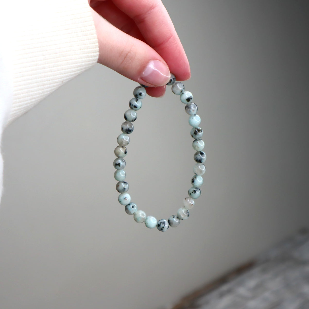 Kiwi Jasper Bead Bracelet | 6mm | Nurturing, Tranquillity &amp; Emotional Balance