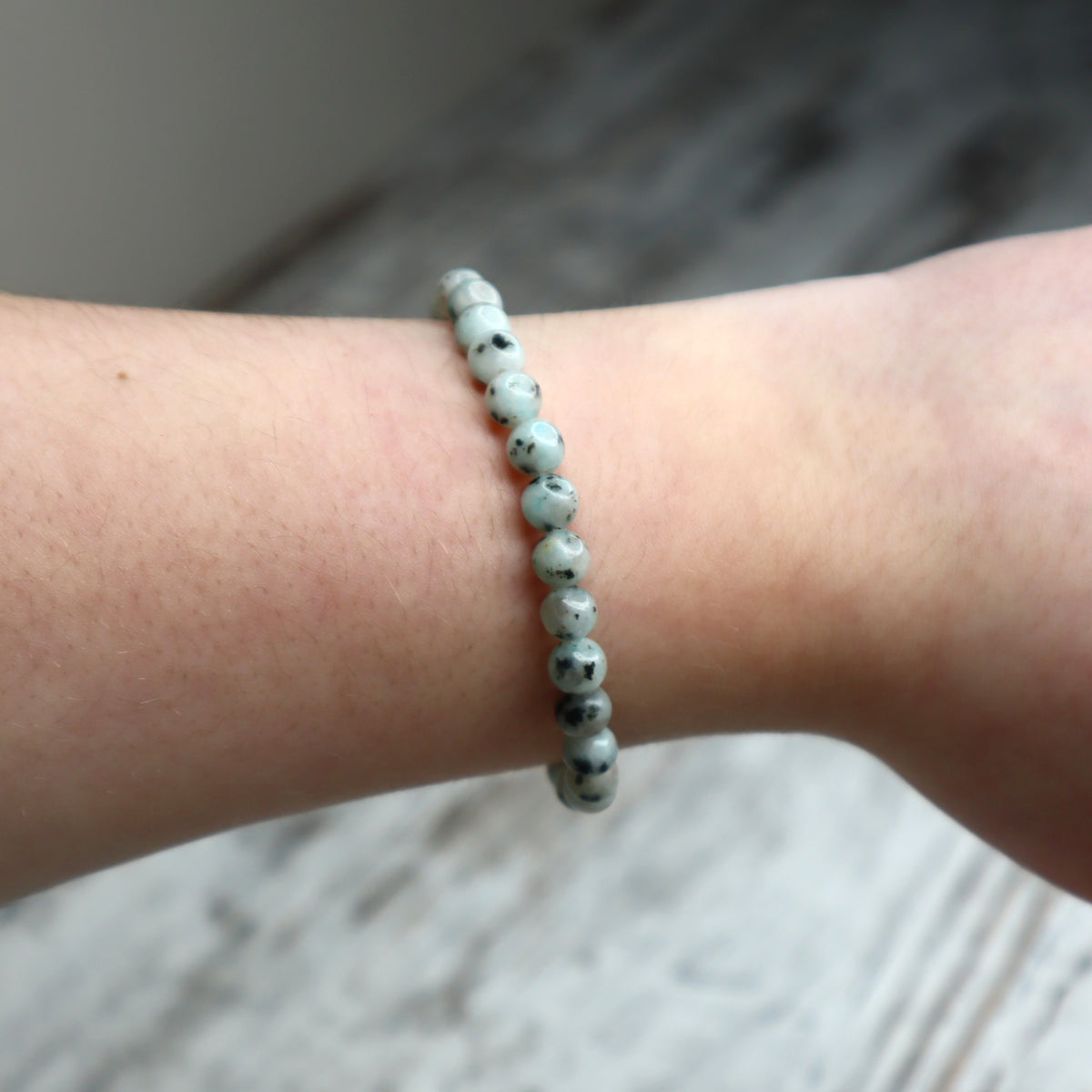 Kiwi Jasper Bead Bracelet | 6mm | Nurturing, Tranquillity &amp; Emotional Balance