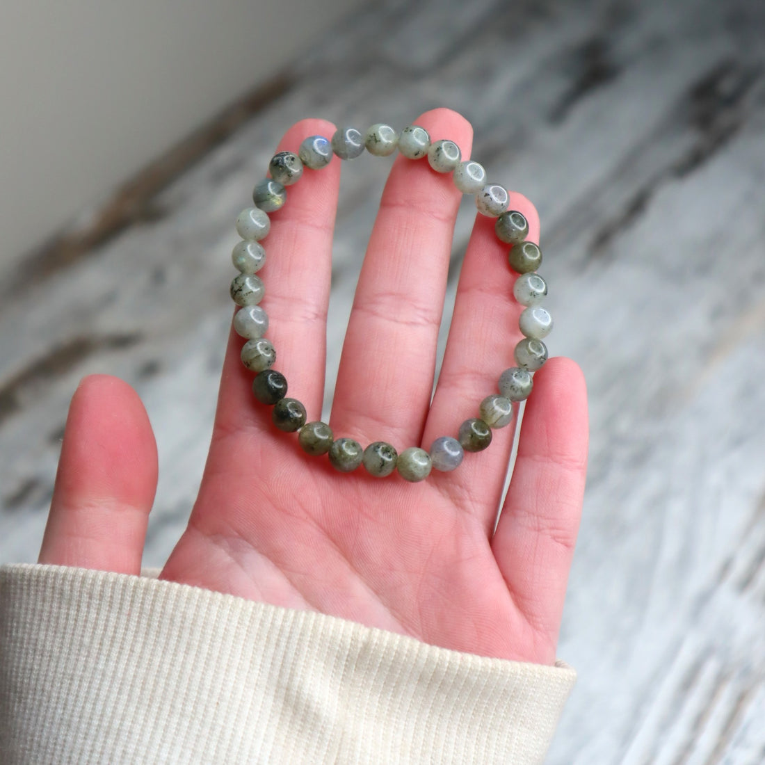 Labradorite Bead Bracelet | 6mm | Transformation, Intuition &amp; Protection