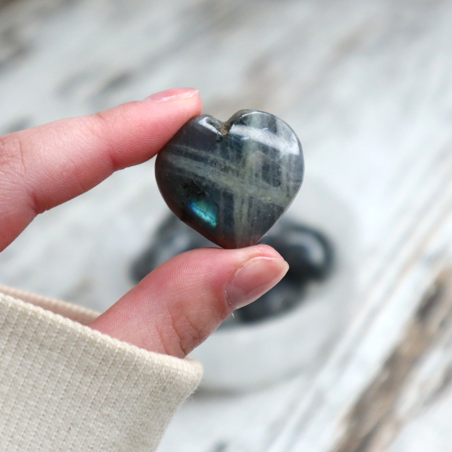 Labradorite Mini Hearts | Transformation, Intuition & Protection