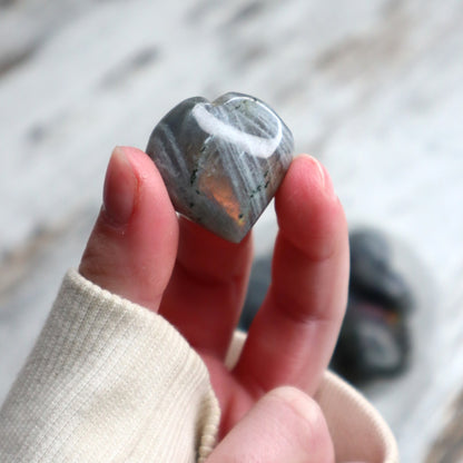 Labradorite Mini Hearts | Transformation, Intuition & Protection