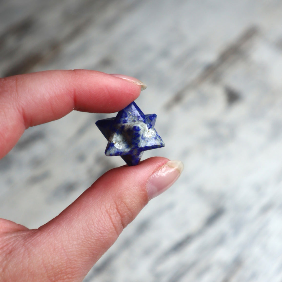 Lapis Lazuli Mini Merkaba | Protection, Intuition &amp; Spiritual Alignment