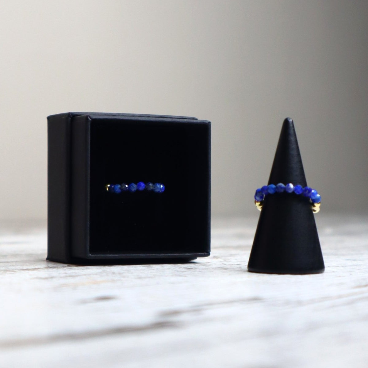 Lapis Lazuli Beaded Ring | Wisdom, Intuition &amp; Truth