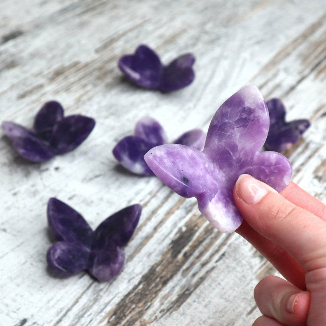 Lepidolite 3D Butterfly | Intuitively Chosen | Calm, Balance &amp; Gentle Transformation
