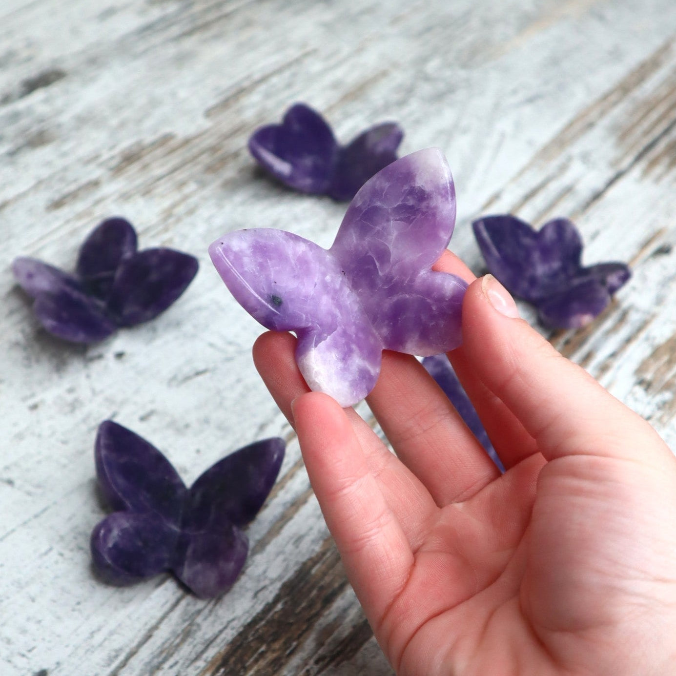 Lepidolite 3D Butterfly | Intuitively Chosen | Calm, Balance &amp; Gentle Transformation