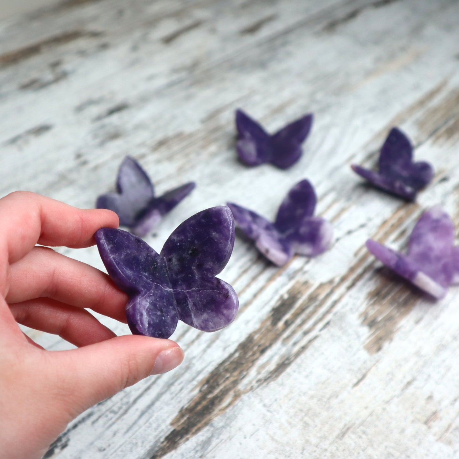 Lepidolite 3D Butterfly | Intuitively Chosen | Calm, Balance &amp; Gentle Transformation