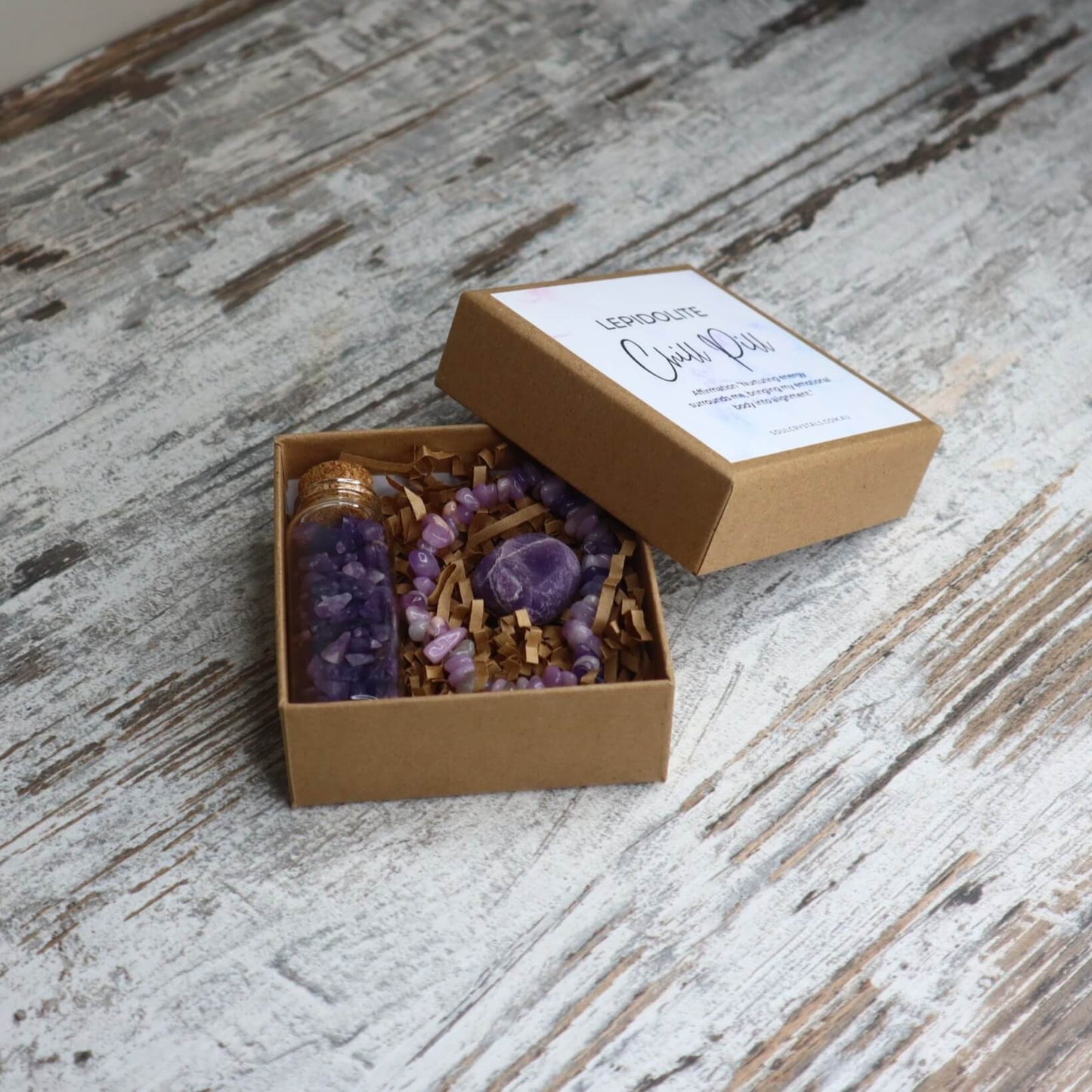 'Chill Pill' Chip Gift Box | Lepidolite