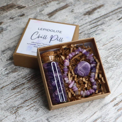 'Chill Pill' Chip Gift Box | Lepidolite
