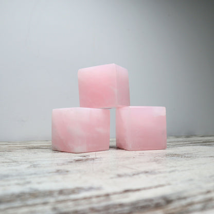 Mangano Calcite Cube | Heart Healing + Self-Love