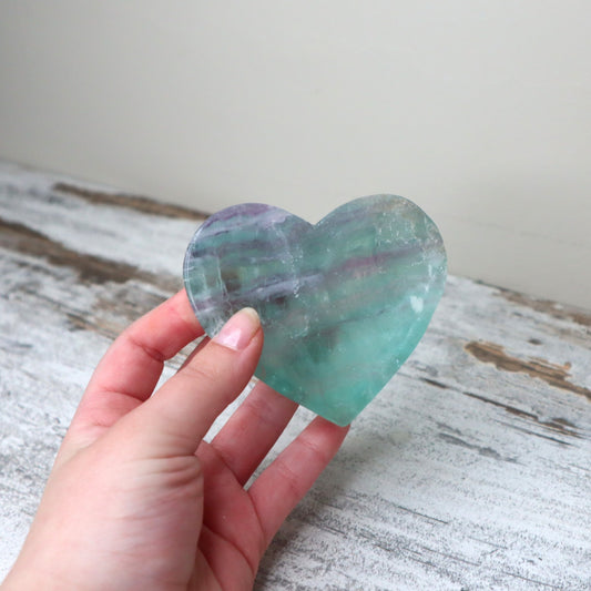Fluorite Heart Shaped Bowl | Clarity, Focus & Energy Cleansing