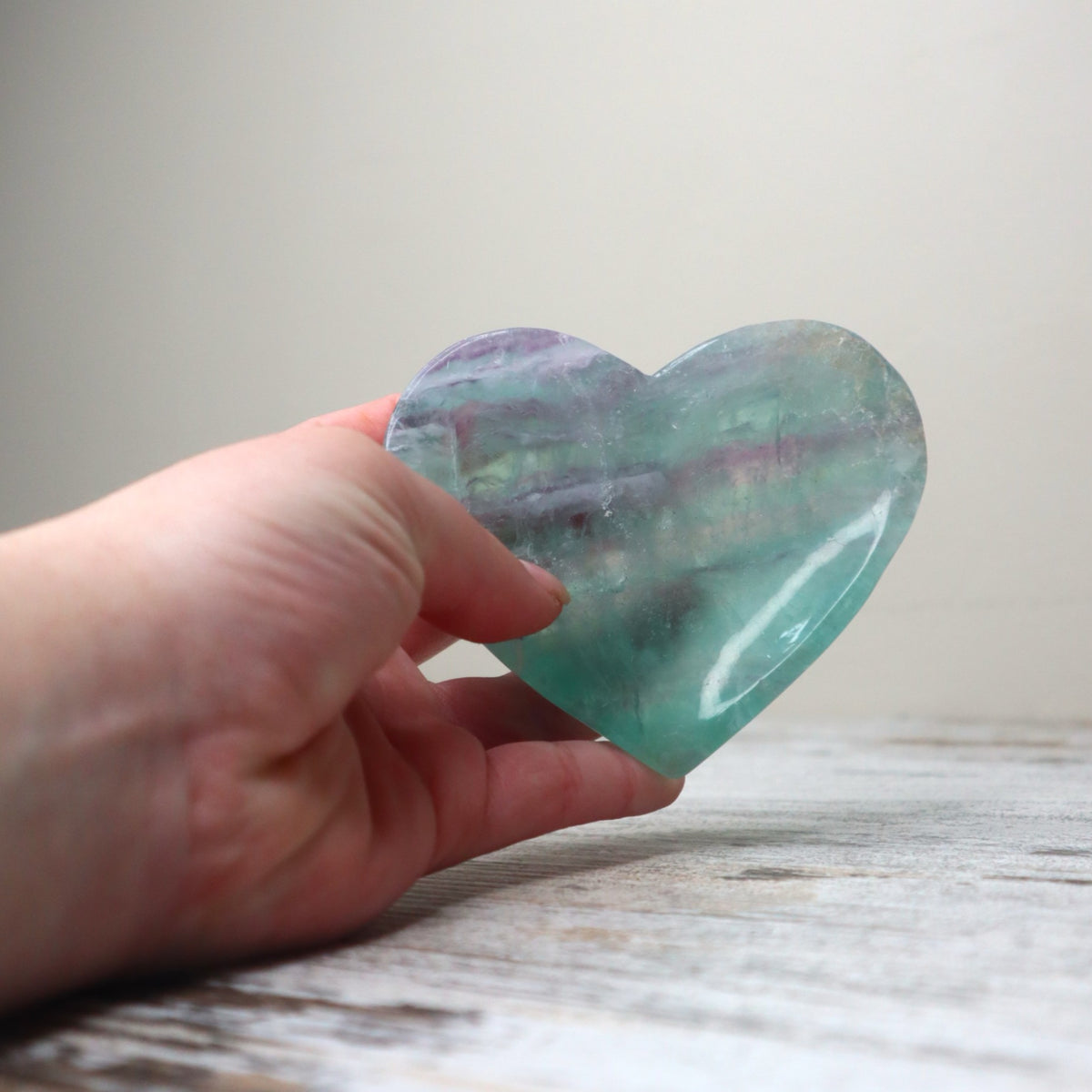 Fluorite Heart Shaped Bowl | Clarity, Focus &amp; Energy Cleansing