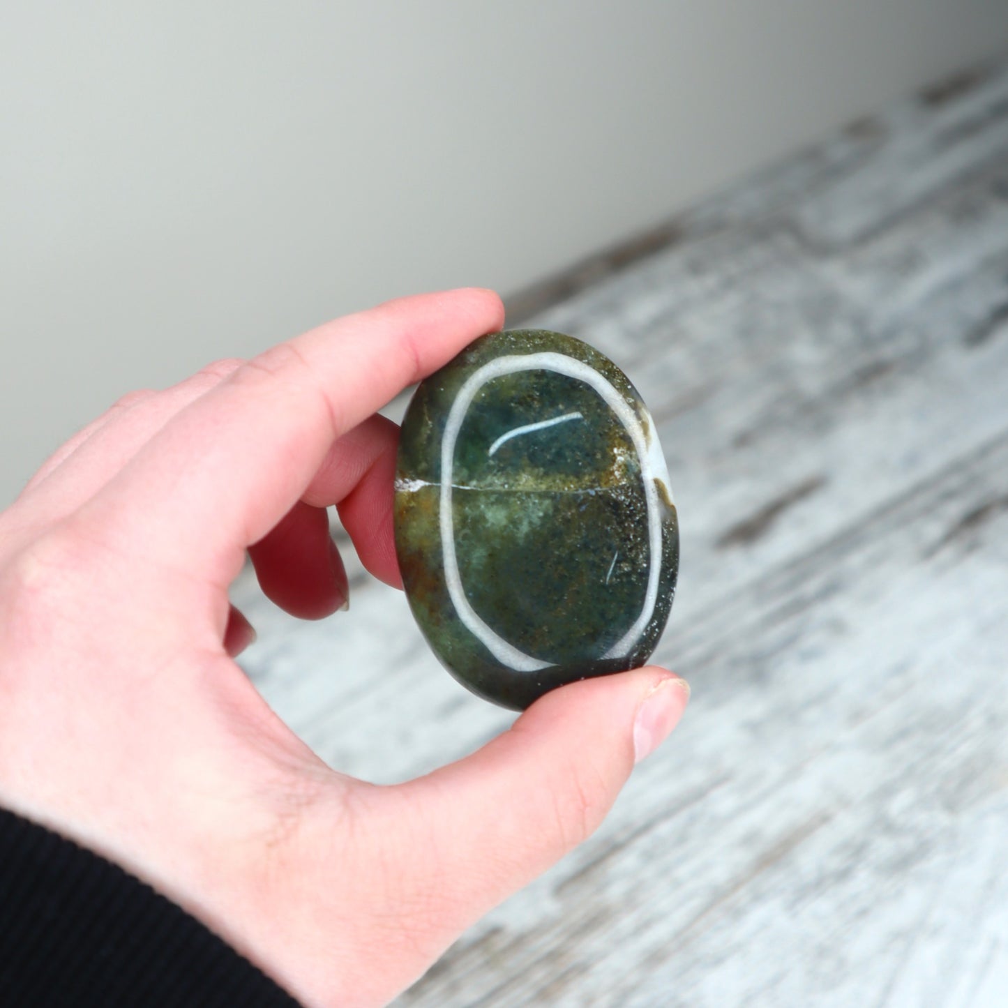 Moss Agate Palm Stone | Growth, Renewal & Grounded Abundance