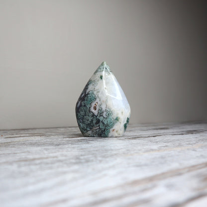 Moss Agate Teardrop
