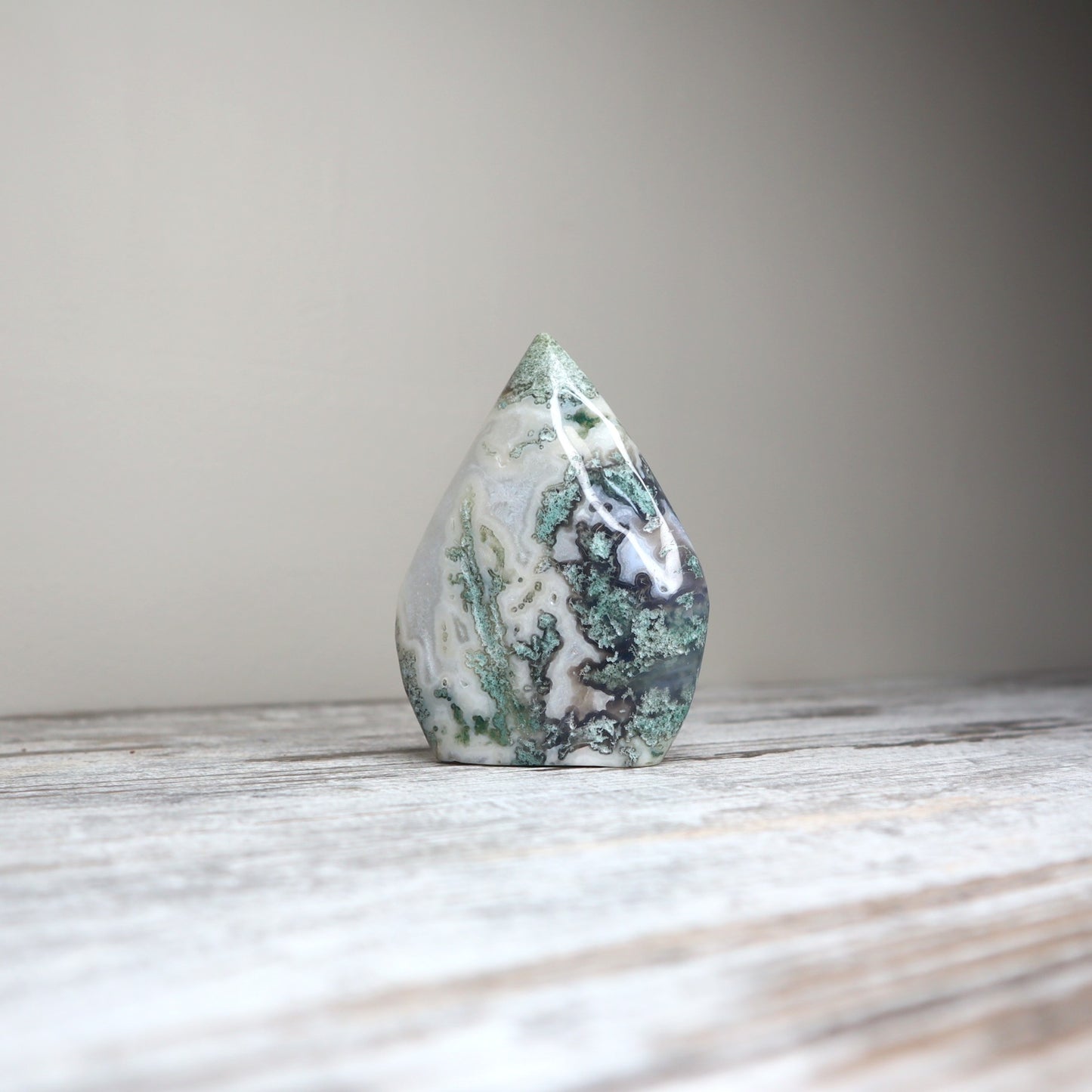 Moss Agate Teardrop