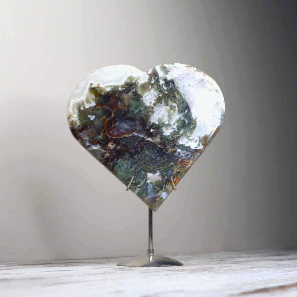 Moss Agate Heart | Grounding, Abundance &amp; Heartfelt Growth