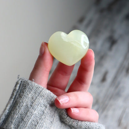 New Jade Mini Heart | Harmony, Calm &amp; Good Fortune