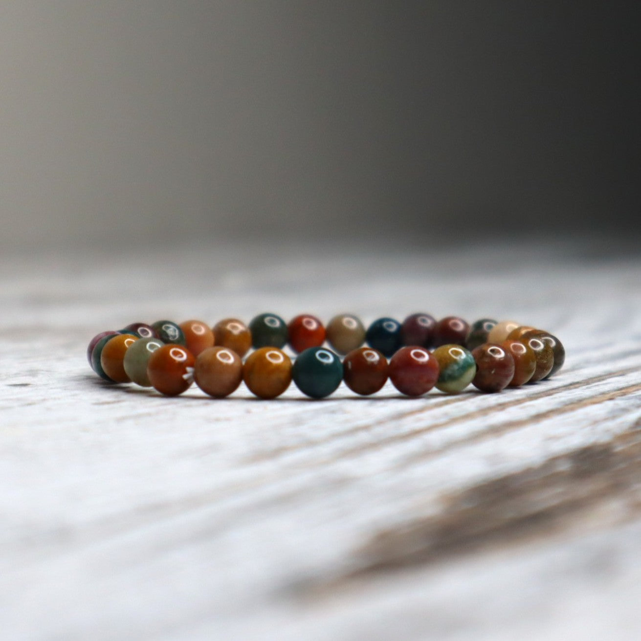 Ocean Jasper Bead Bracelet | 6mm | Joy, Emotional Healing &amp; Positive Flow