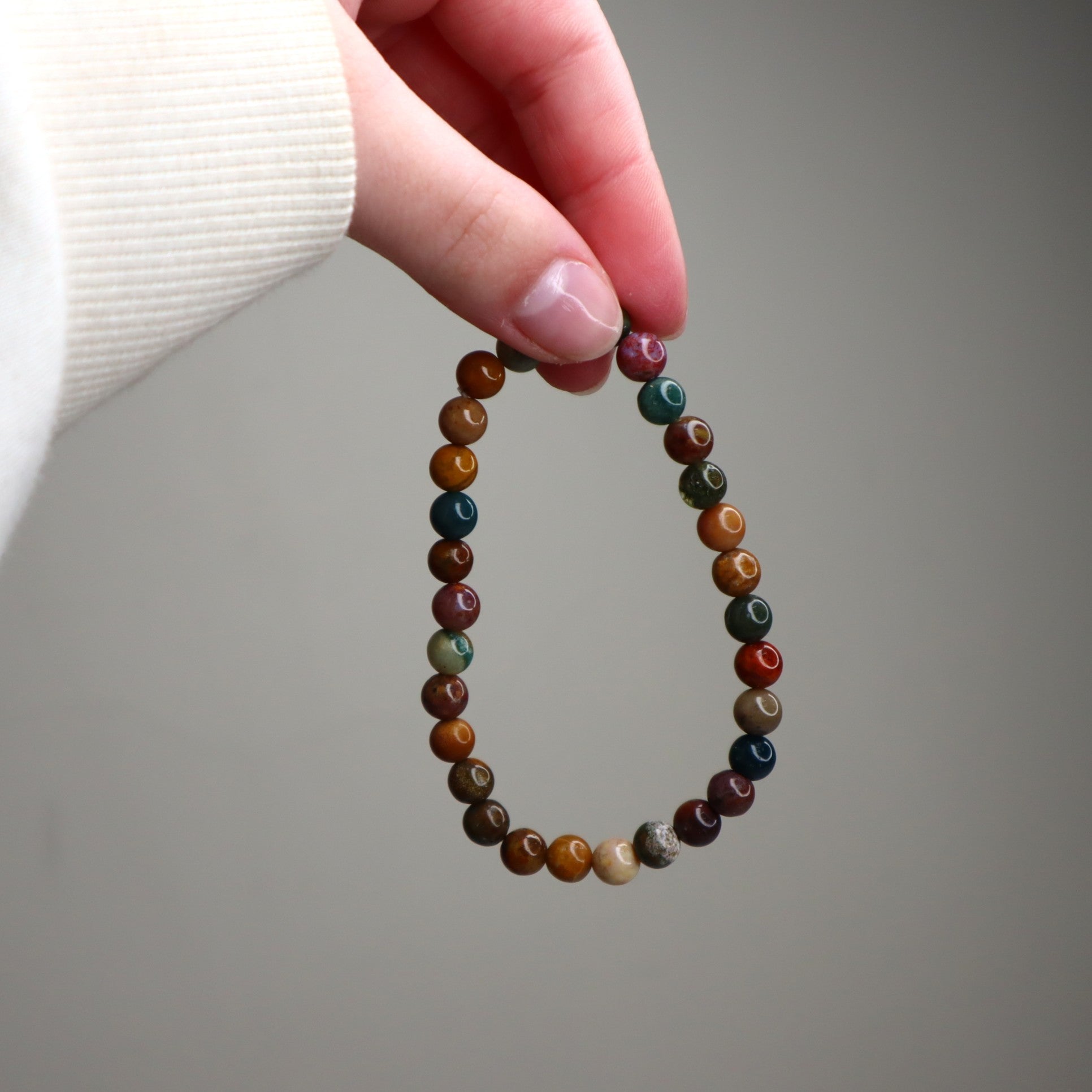 Ocean Jasper Bead Bracelet | 6mm | Joy, Emotional Healing &amp; Positive Flow