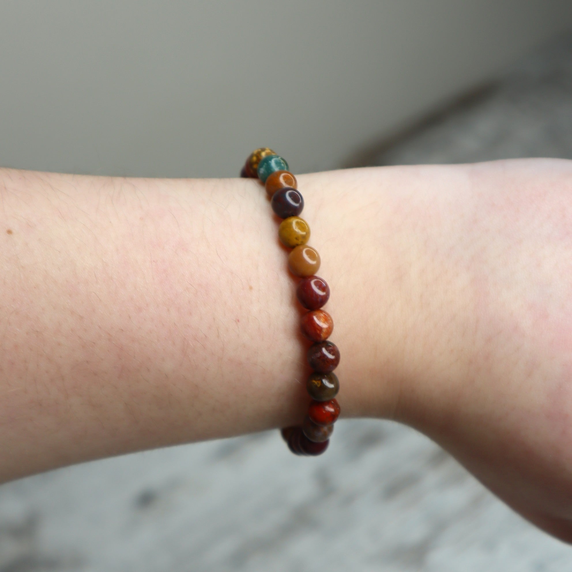 Ocean Jasper Bead Bracelet | 6mm | Joy, Emotional Healing &amp; Positive Flow