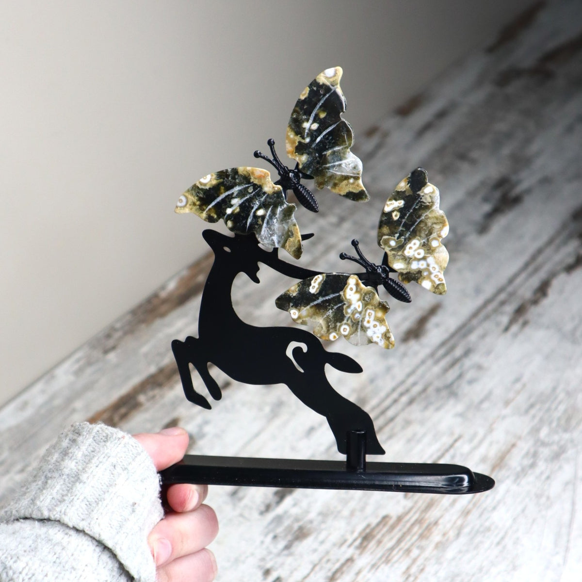 Ocean Jasper Butterfly Deer | Joy, Renewal &amp; Transformation