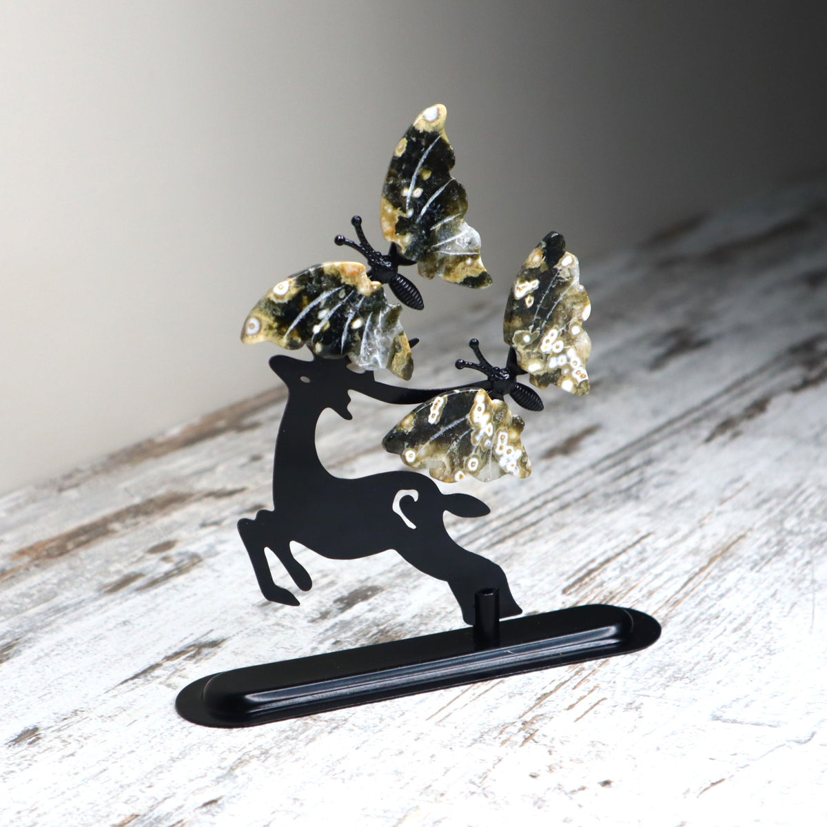 Ocean Jasper Butterfly Deer | Joy, Renewal &amp; Transformation