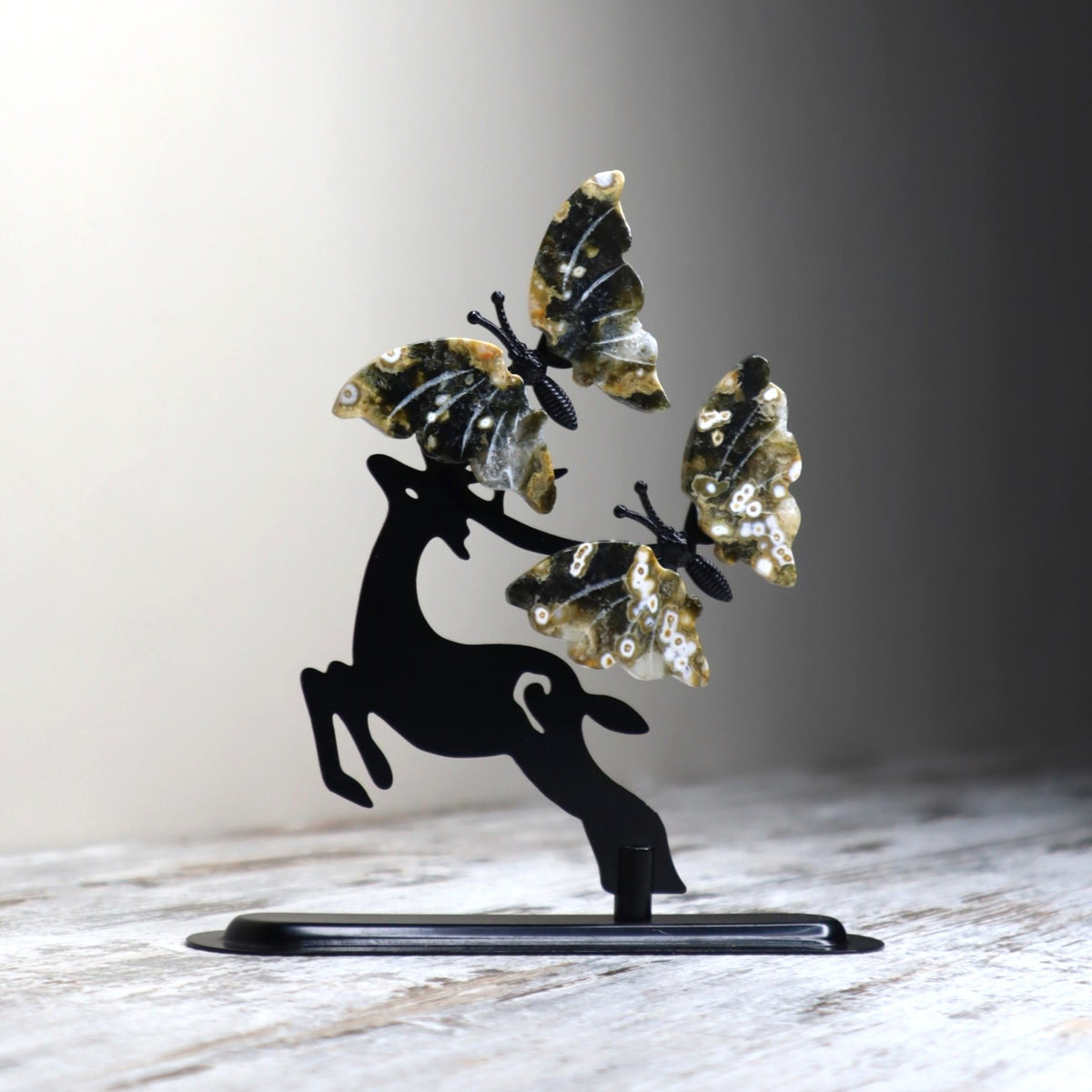 Ocean Jasper Butterfly Deer | Joy, Renewal &amp; Transformation