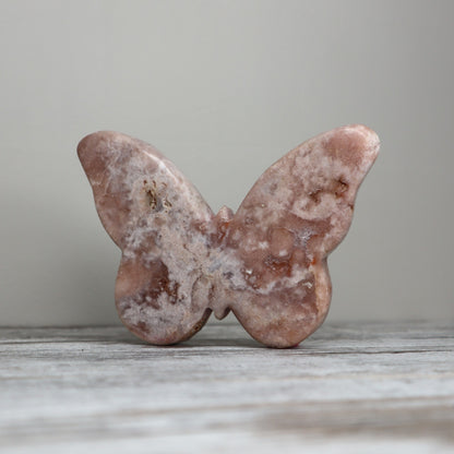 Pink Amethyst Butterfly Carving | Blush Beauty | Inner Calm + Heart Healing