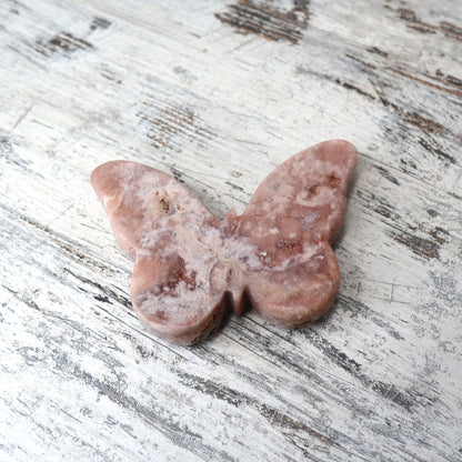 Pink Amethyst Butterfly Carving | Blush Beauty | Inner Calm + Heart Healing