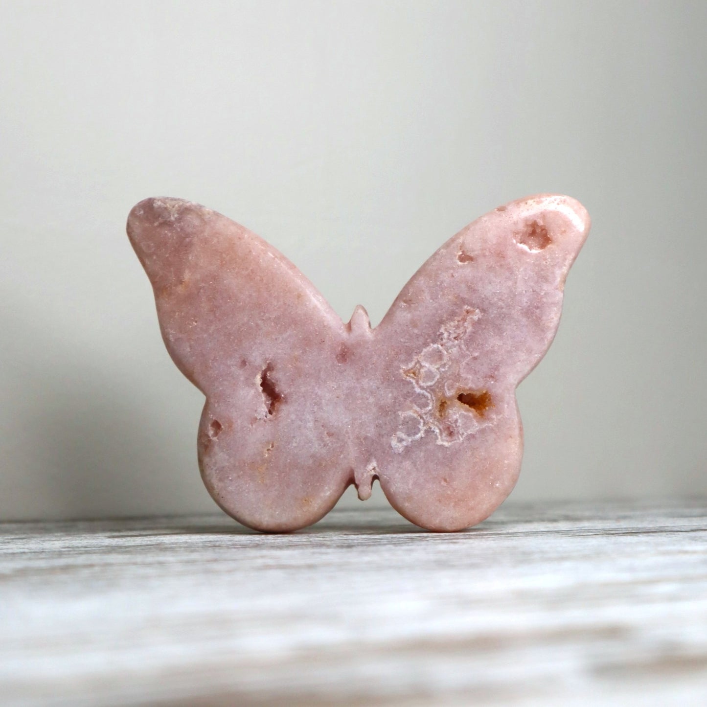 Pink Amethyst Butterfly Carving | Transformation & Inner Peace