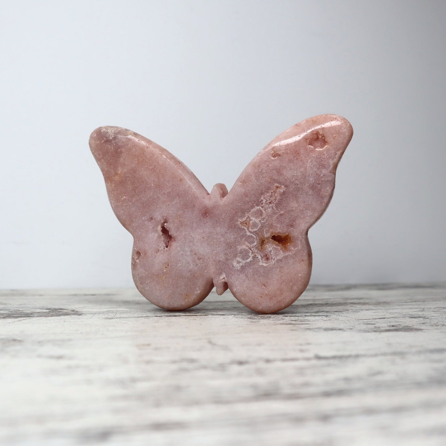 Pink Amethyst Butterfly Carving | Transformation & Inner Peace