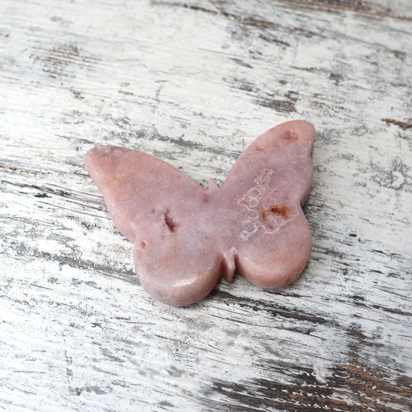 Pink Amethyst Butterfly Carving | Transformation & Inner Peace