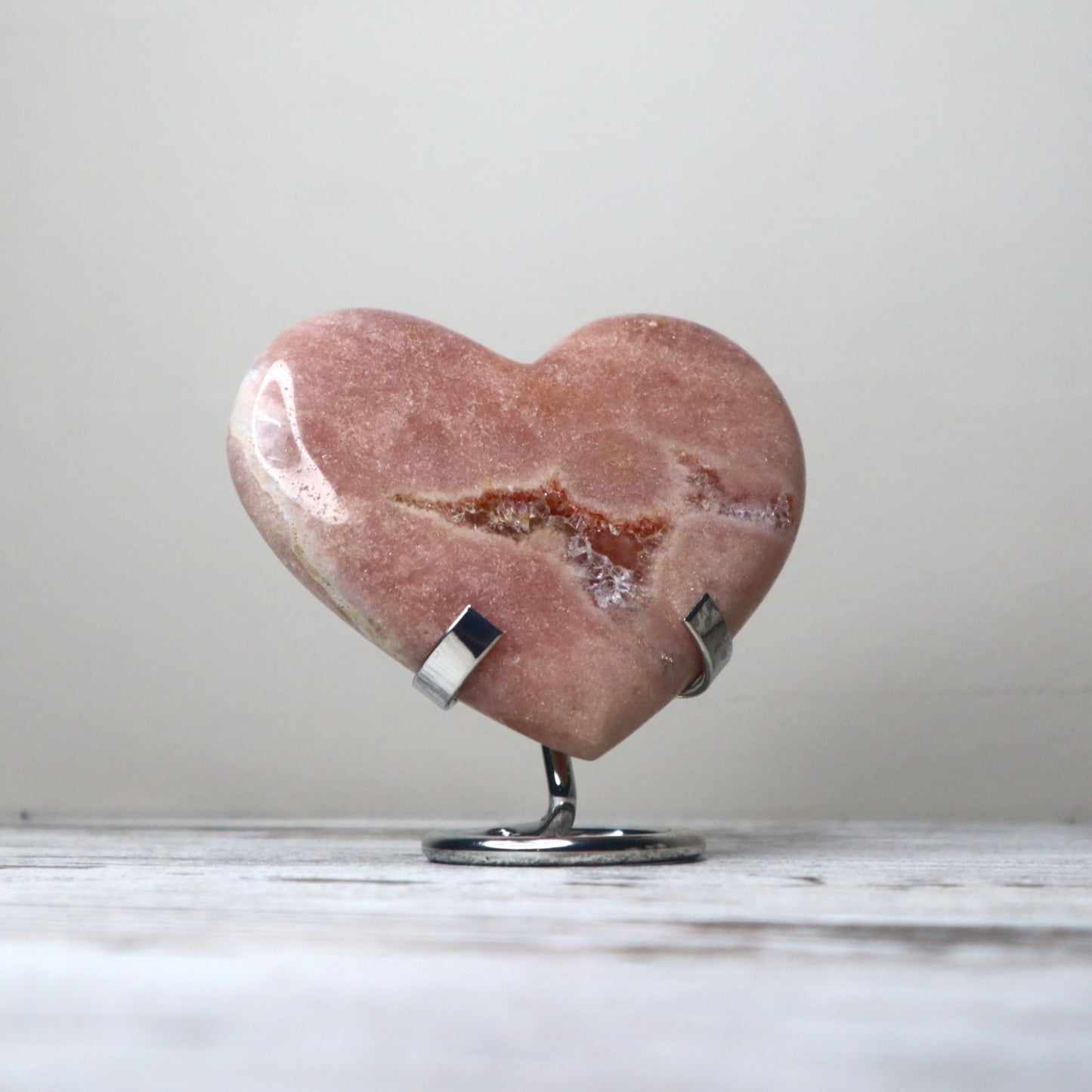 Pink Amethyst Heart Carving | Love, Emotional Healing & Gentle Protection