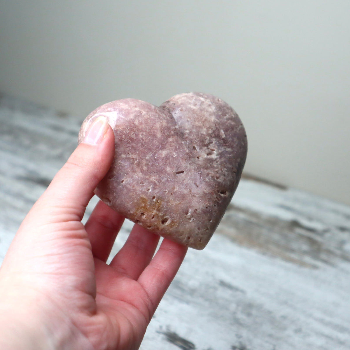 Pink Amethyst Heart Carving | Emotional Healing, Calm &amp; Gentle Protection