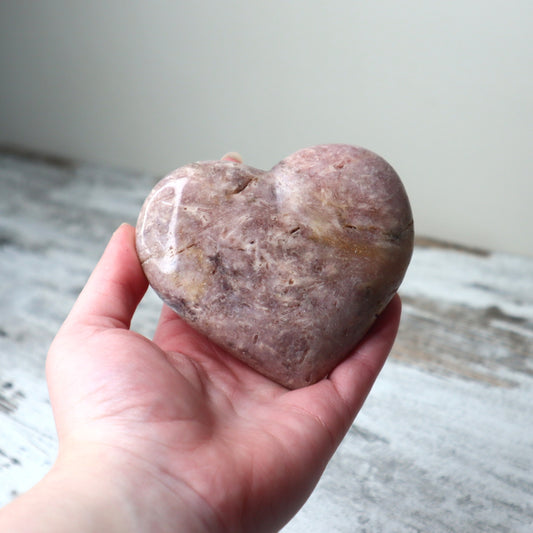 Pink Amethyst Heart Carving | Emotional Healing, Calm & Gentle Protection