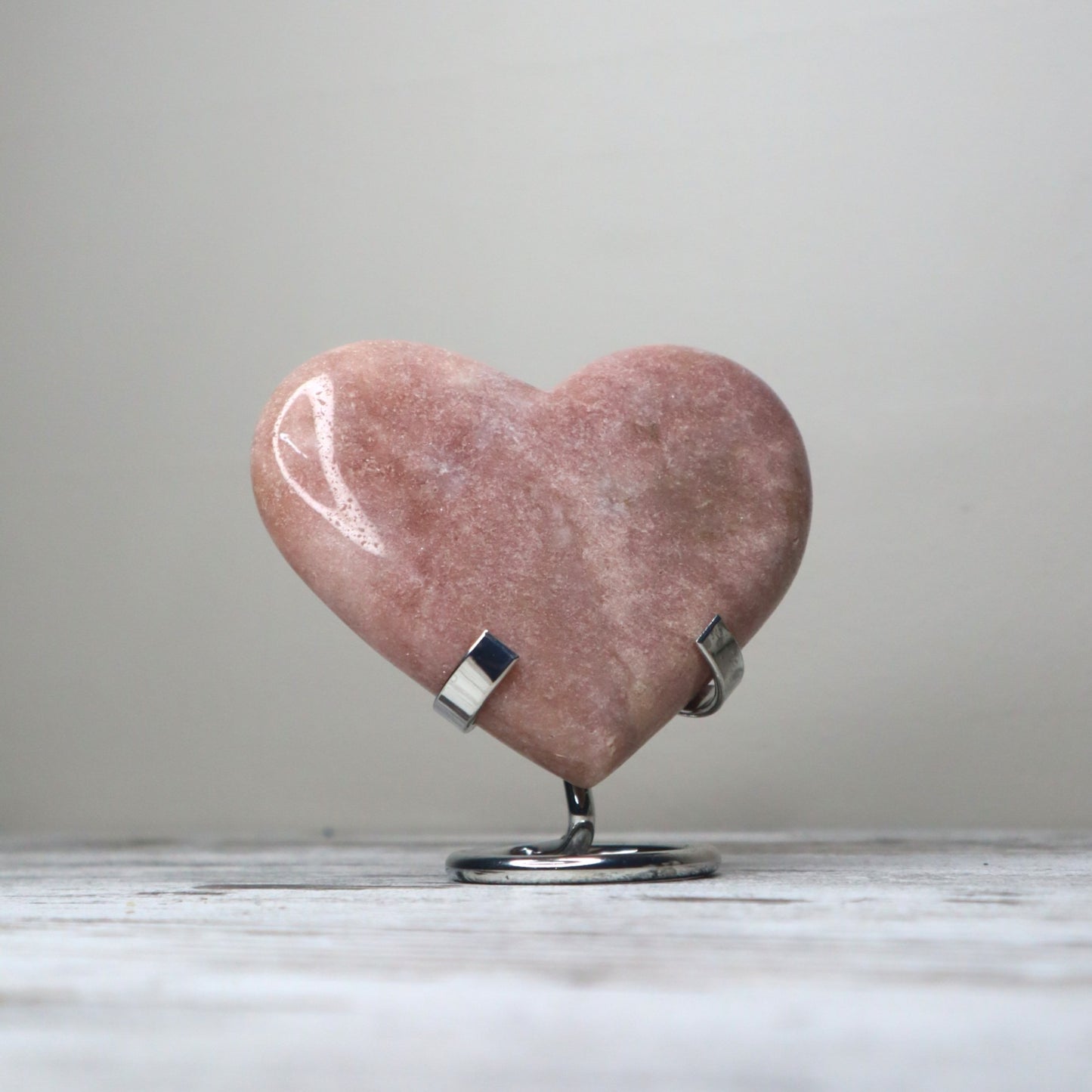 Pink Amethyst Heart Carving | Calm, Emotional Healing & Inner Peace