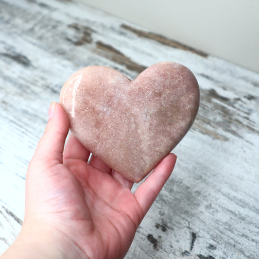 Pink Amethyst Heart Carving | Calm, Emotional Healing & Inner Peace