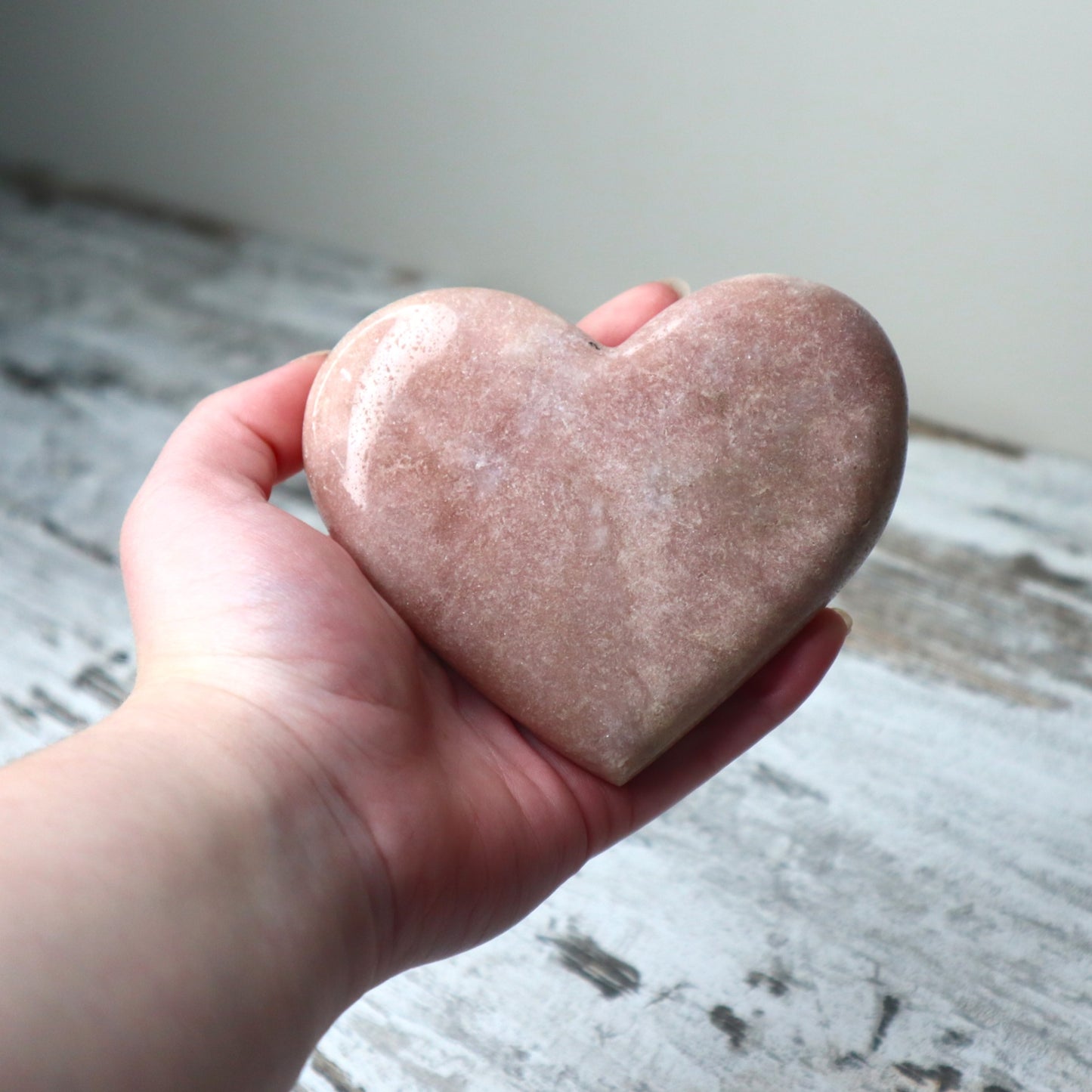 Pink Amethyst Heart Carving | Calm, Emotional Healing & Inner Peace