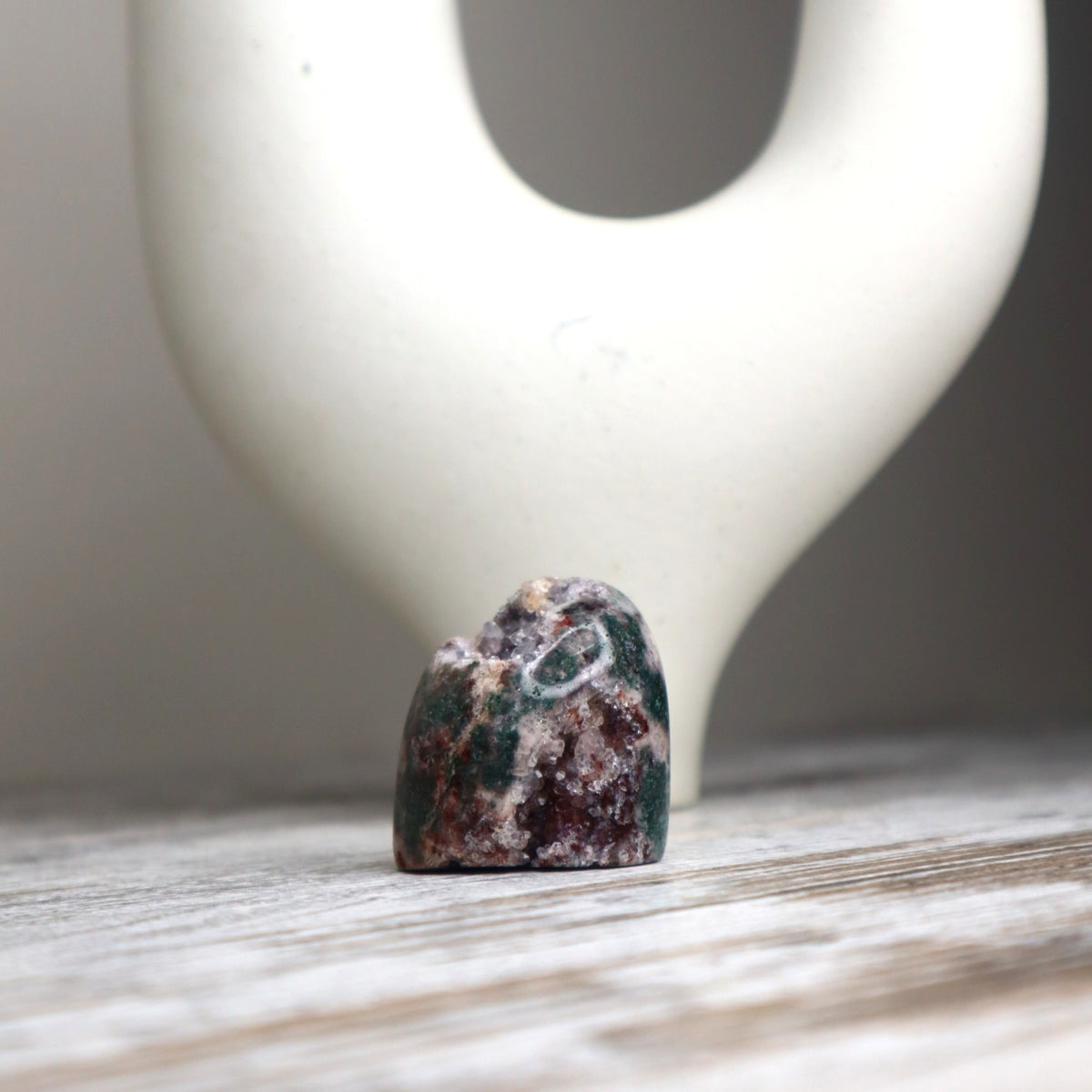 Pink Amethyst &amp; Moss Agate Mini Freeform | Growth, Grounding &amp; Heart Healing
