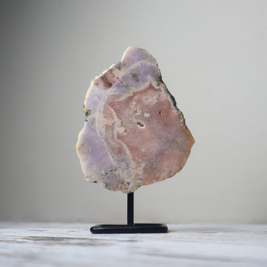 Pink Amethyst Freeform on Stand | Gentle Healing & Heart Alignment