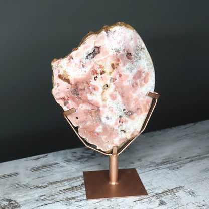 Pink Amethyst Statement Freeform on Stand | Calm, Healing & Heart Energy
