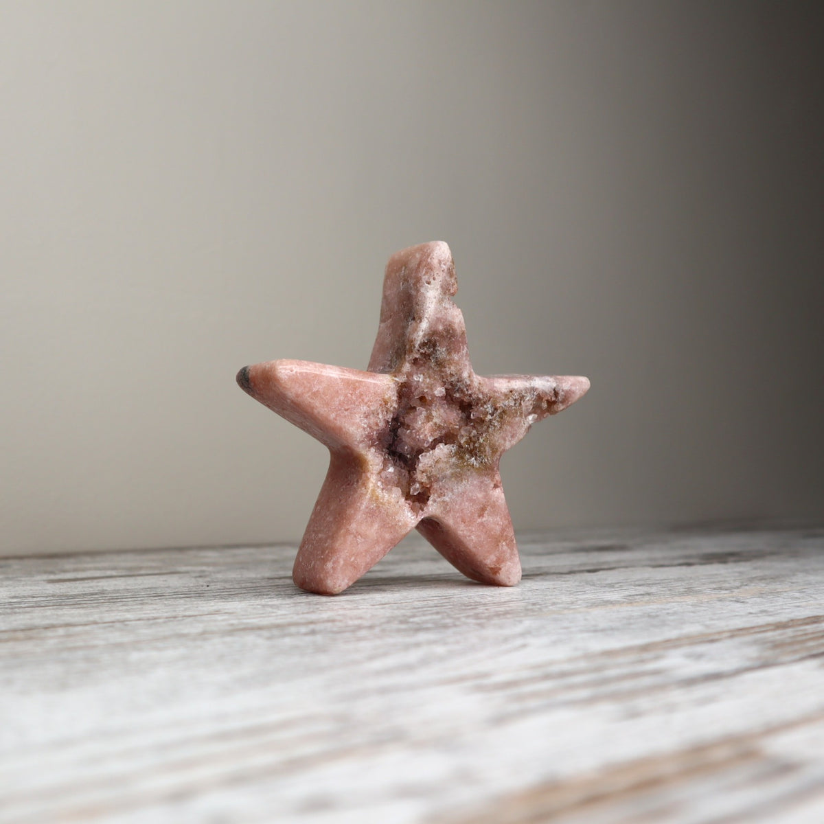 Pink Amethyst Druzy Star Carving | Heart Healing, Intuition &amp; Inner Light