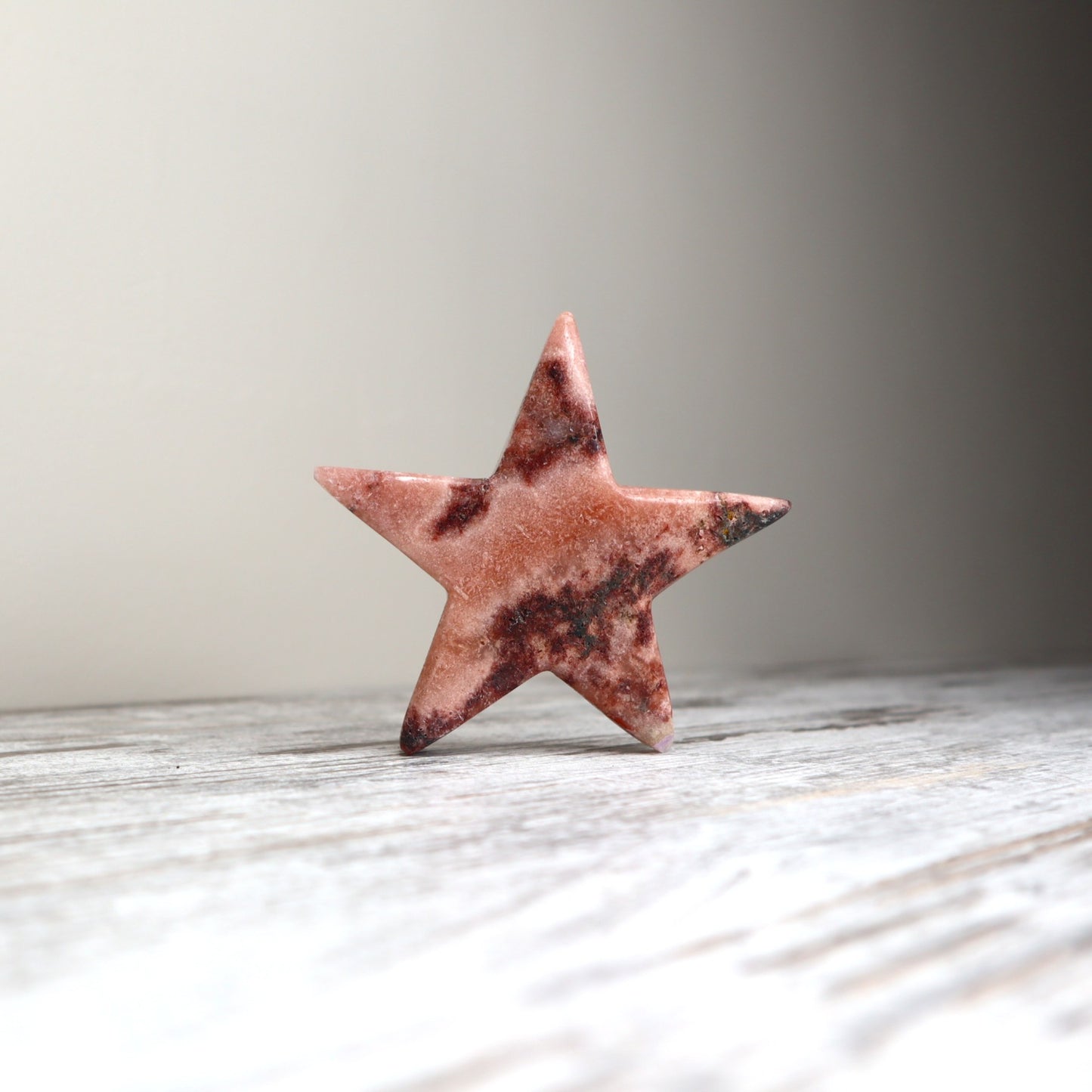 Pink Amethyst Star Carving | Grounding, Strength & Emotional Balance