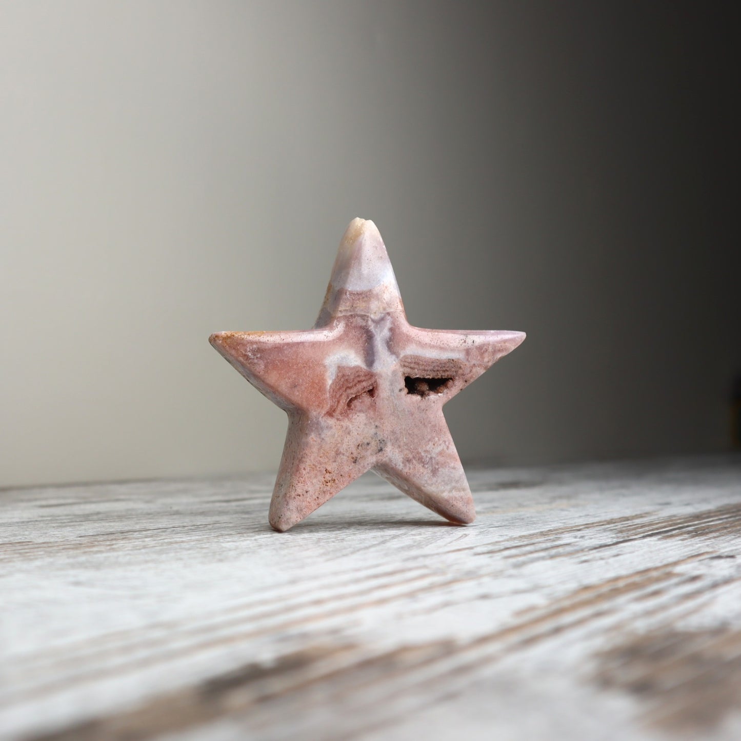 Pink Amethyst Star Carving | Heart Healing, Calm & Gentle Renewal