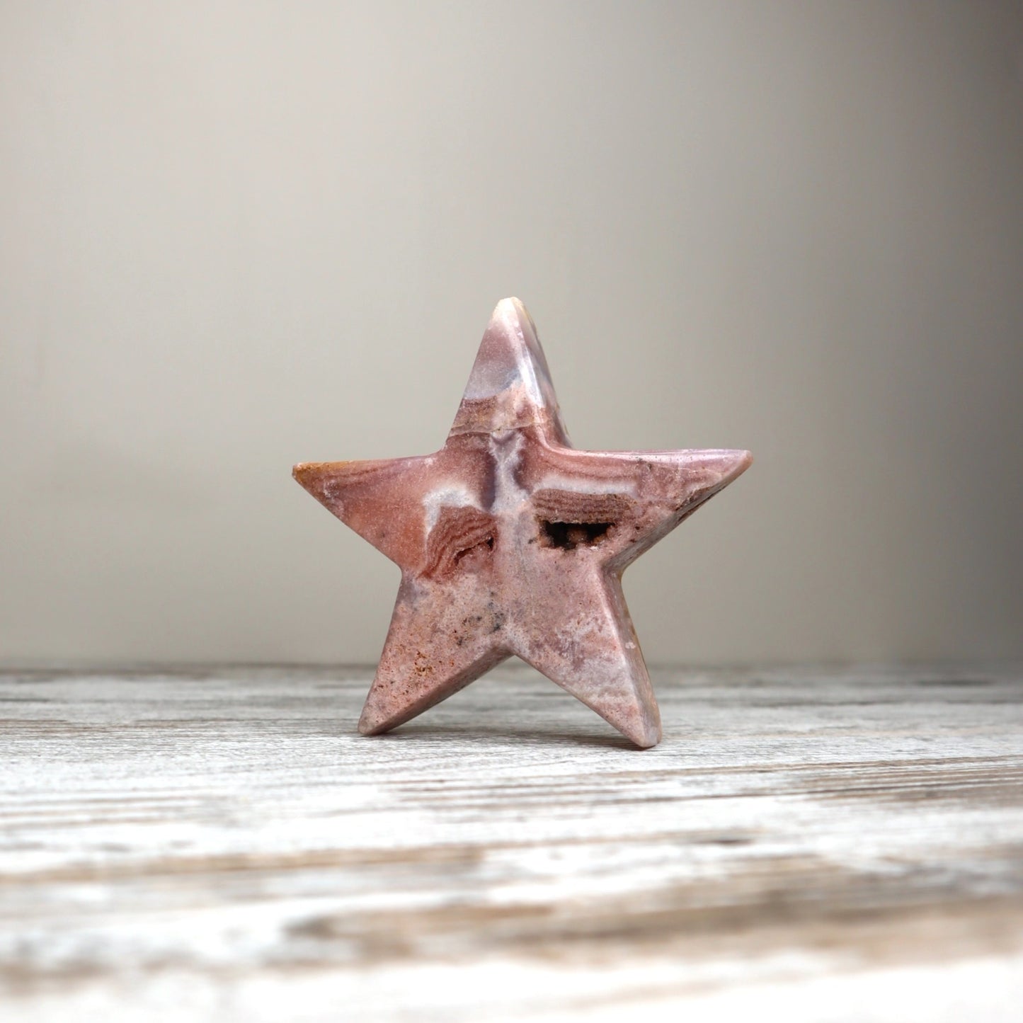 Pink Amethyst Star Carving | Heart Healing, Calm & Gentle Renewal