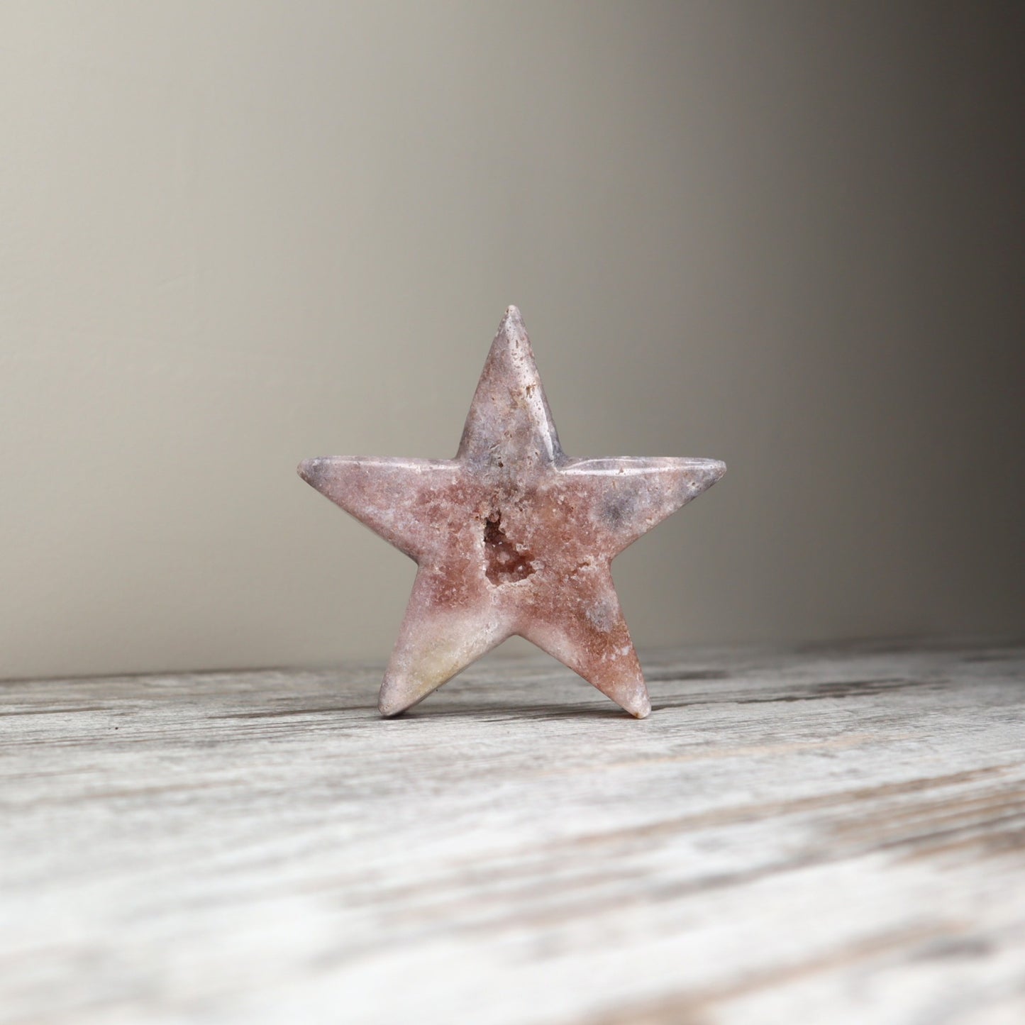 Pink Amethyst Star Carving | Calm, Emotional Balance & Gentle Renewal