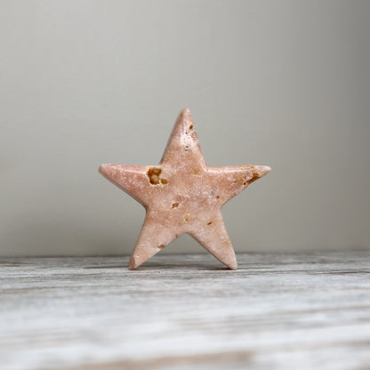 Pink Amethyst Star Carving | Calm, Balance & Gentle Restoration