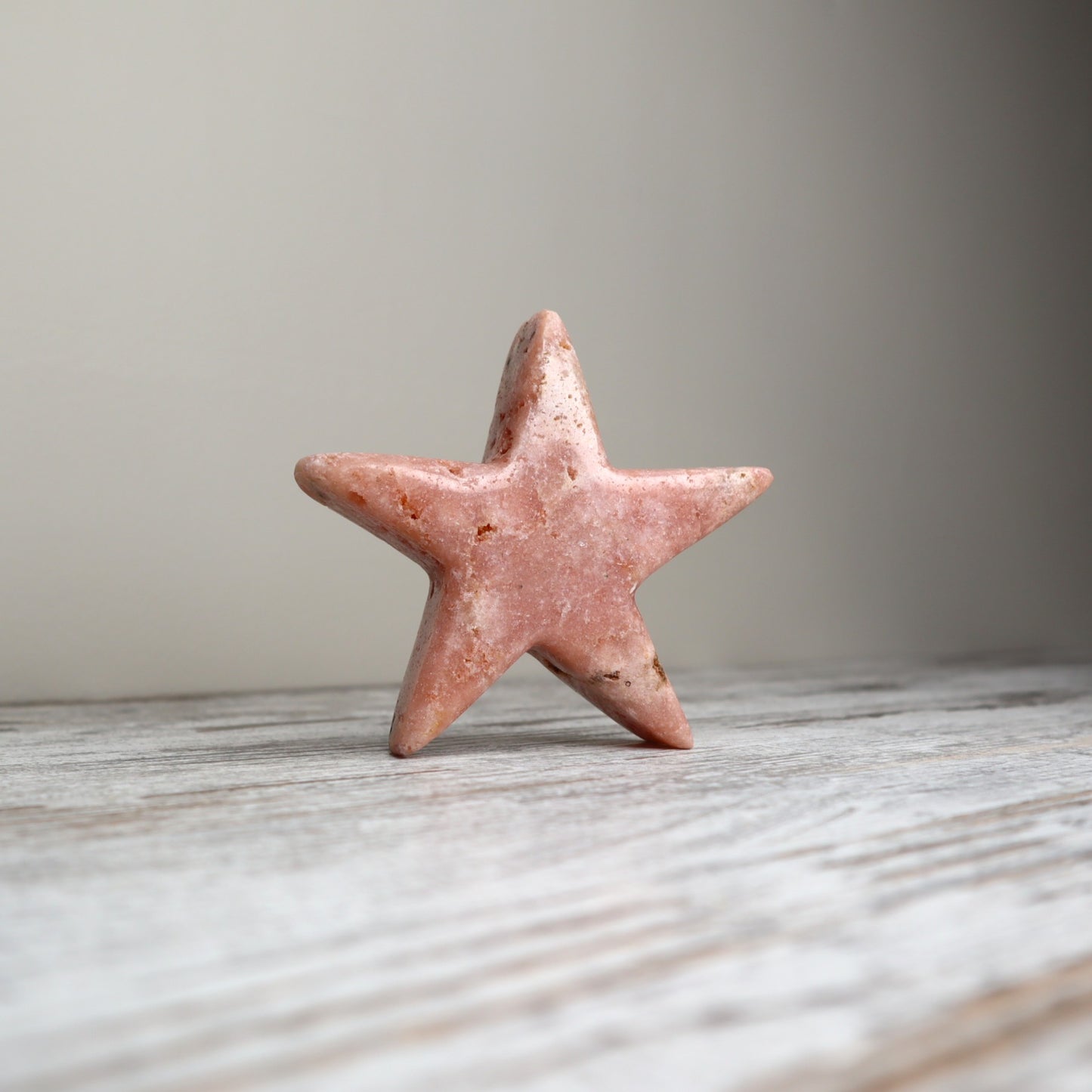 Pink Amethyst Star Carving | Grounded Love, Calm & Emotional Support