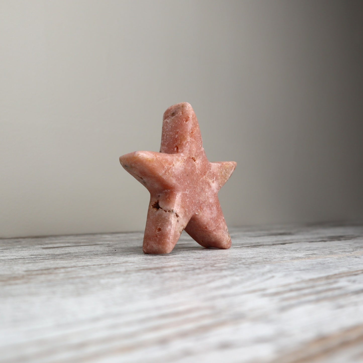 Pink Amethyst Star Carving | Grounded Love, Calm & Emotional Support
